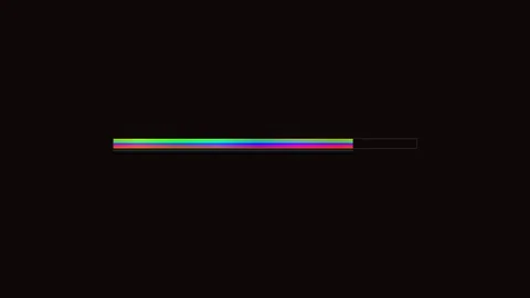 Progress bar animation for video cutting process displays status in colorfu.. Stock Footage 324798136