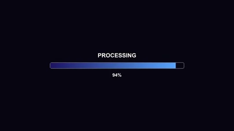 Progress bar animation for video processing during a cutting operation on a.. Stock Footage 325885680