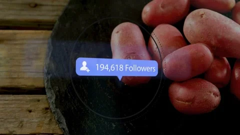 Progress bar becoming follower bubble HUD circling slate plate hand nudging Stock Footage 333925477