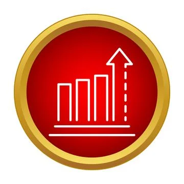 Progress bar chart showing financial growth increasing direction 库存插图
