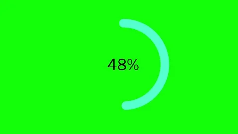 Progress bar circle animation 0-100 percent, green screen animation. Stock Footage 300280451