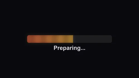 Progress bar design element displaying preparing status for web designers a.. Stock Footage 323523413