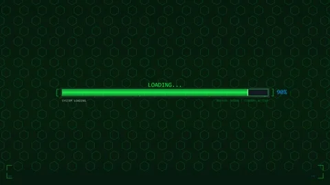 Progress bar design element in a green digital context for website designer.. Vidéo 323576553