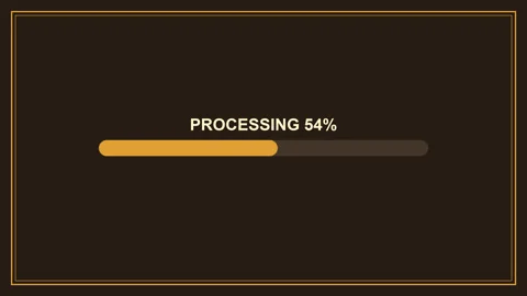 Progress bar design element showing processing at fifty five percent for di.. Stock Footage 323523577