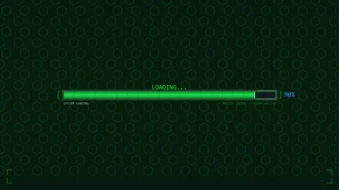 Progress bar design element shows loading status with percentage Stock Footage 323576606