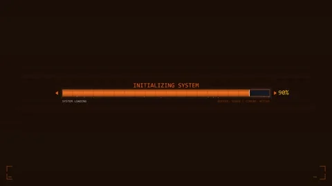 Progress bar design element for system initialization in video and web desi.. Stock Footage 323576601