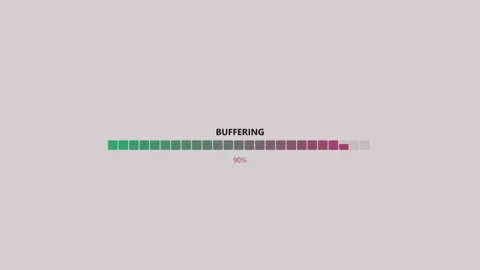 Progress bar design element for video and website creators showing bufferin.. Stock Footage 323523418