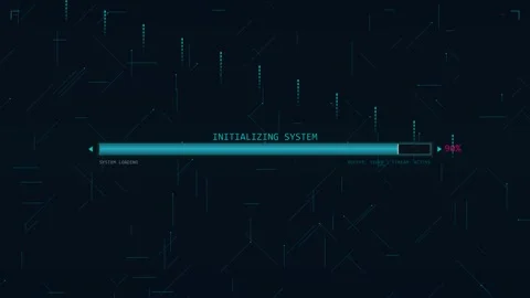 Progress bar design element for web and video projects in modern digital styl Stock Footage 323576566