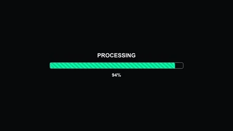 Progress bar displaying video processing status during video cutting and ed.. Stock Footage 325885484