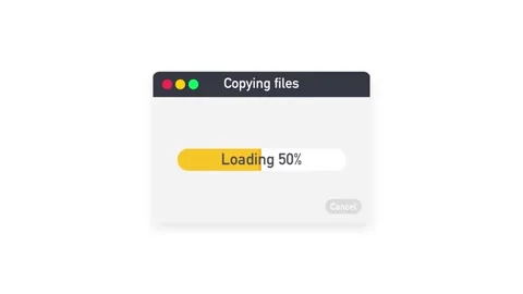 Progress bar of file copying template. Motion graphics. Stock Footage 158887812