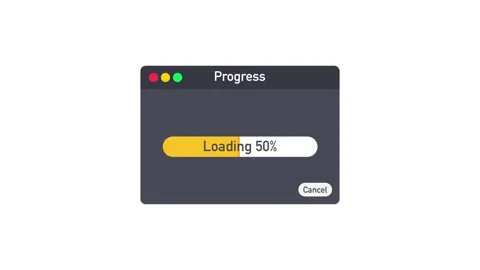 Progress bar of file copying template. Motion graphics. Stock Footage 158887837
