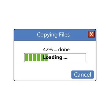 Progress bar of file copying template. Vector illustration. Stock-Illustration