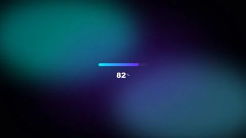 Progress Bar Filling in Soft Neon Gradient Background Stock Footage 347957797