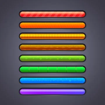 Progress bar for games Stock Illustration