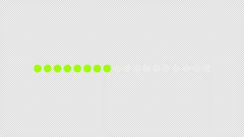Progress bar green dots flat UI element animation Stock Footage 340284570