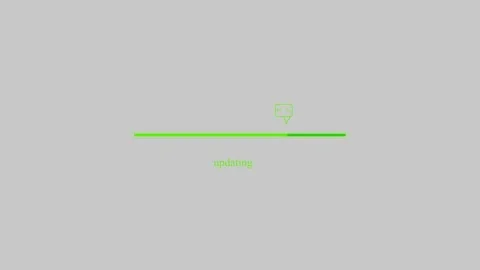 Progress bar with a green update loading icon animated on a white background. Stock Footage 259766695
