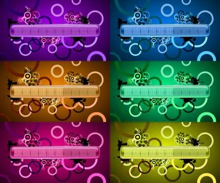 Progress bar in grunge frame. Stock Illustration