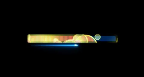 Progress bar with half laser shoot animation loading bar red fill tone moti.. 写真素材