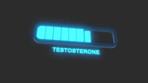 Progress bar. Hormone testosterone growth indicator. Stock Footage 318335324