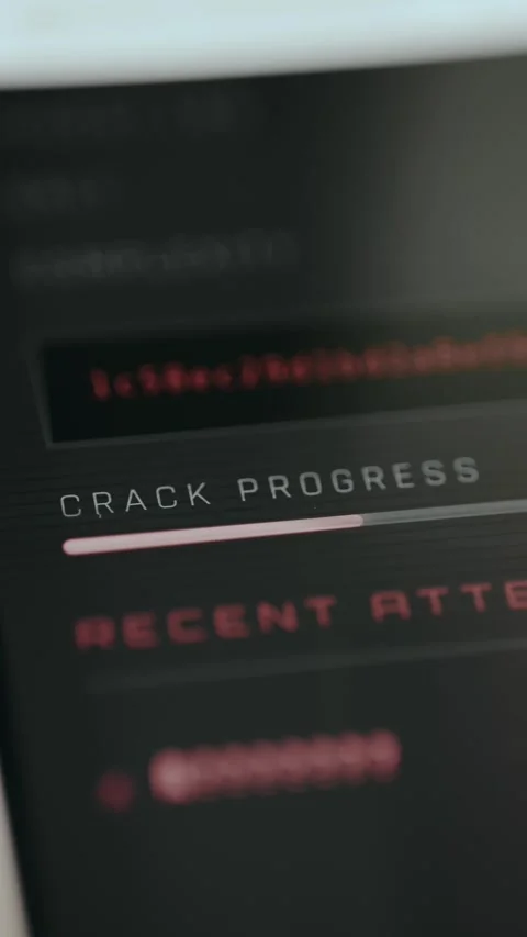 Progress bar indicator for a Password Cracking, cybersecurity concept Stock Footage 333374612