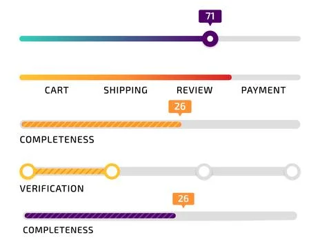 Progress bar. Infographic design. Chart numbers. Loading process. Measurement Stock Illustration