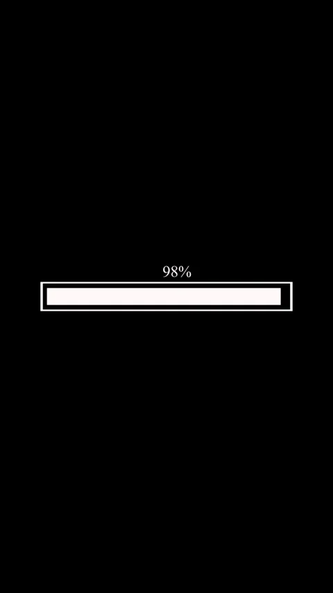 Progress bar loading animation on black background showing percentage incre.. Vídeo Stock 329917858