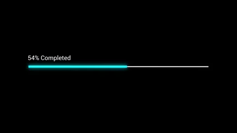 Progress Bar Loading Animation Percentage, Downloading, Uploading Video stock 318241811