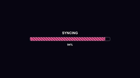 Progress bar loading animation for video editing process during syncing pha.. Stock Footage 325885714