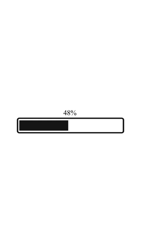 Progress bar loading animation on white background showing percentage incre.. Vídeo Stock 329917845