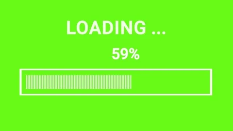 Progress Bar. Loading bar from 0% to 100% on a green background. Stock Footage 263957826