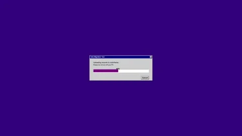 Progress bar loading file on computer screen Stock Footage 346806558
