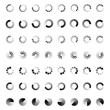 Progress bar loading icon. Load download process Stock Illustration