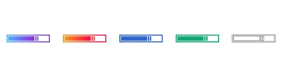 Progress Bar Loading Icon Set Stock Illustration