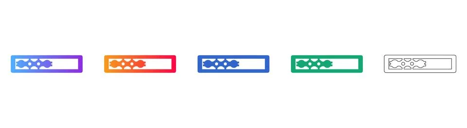 Progress Bar Loading Icons for Web Applications Illustrazione stock