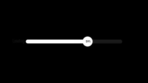Progress bar loading percentage with a fill and a circular marker animation.. Stock Footage 340387517