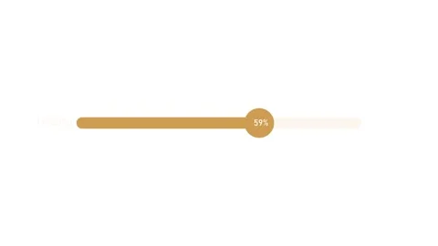 Progress bar loading percentage with a fill and a circular marker animation.. Stock Footage 340387536