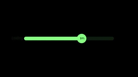 Progress bar loading percentage with a fill and a circular marker animation.. Stock Footage 340387747