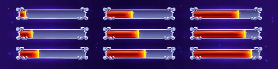 Progress bar loading steps イラスト素材