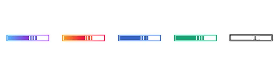 Progress Bar Loading UI Elements Ilustración de archivo