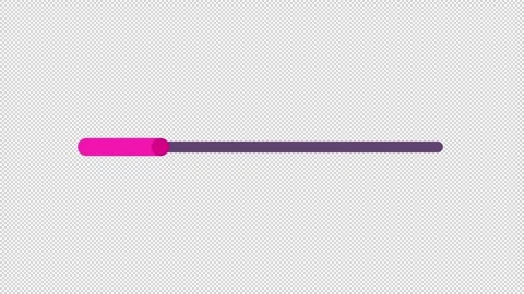 Progress bar magenta stroke animated loading bar on dark background Stock Footage 342241707