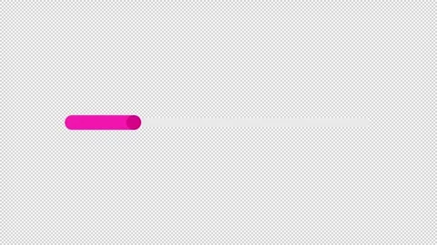Progress bar magenta stroke flat UI element animation Stock Footage 340284493