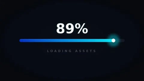 Progress Bar Motion Video Showing Loading Status from 53 Percent to 100 Per.. 库存影片 342555517