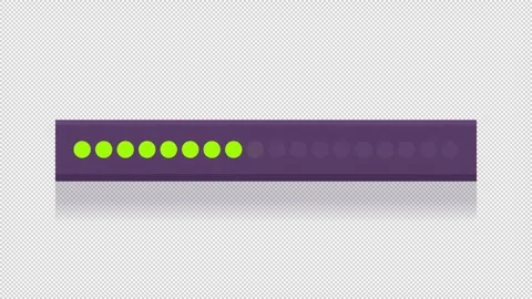 Progress bar neumorphism dotted animated loading bar on dark background Vídeos de archivo 342241925
