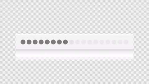 Progress bar neumorphism dotted flat UI element animation Stock Footage 340284608