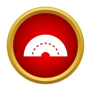 Progress bar or loading status semicircular icon Stock Illustration