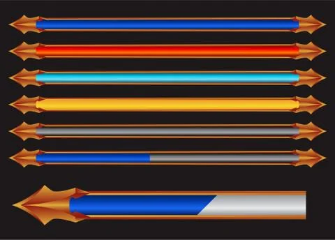 Progress bar pack Stock Illustration