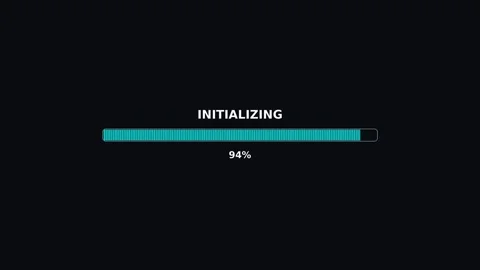 Progress bar reaching full status during initialization process for digital.. Stock Footage 325298004