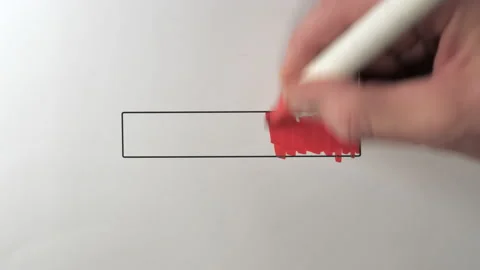 A progress bar with the red pen indicator on a vertically oriented look Stock Footage 150777762