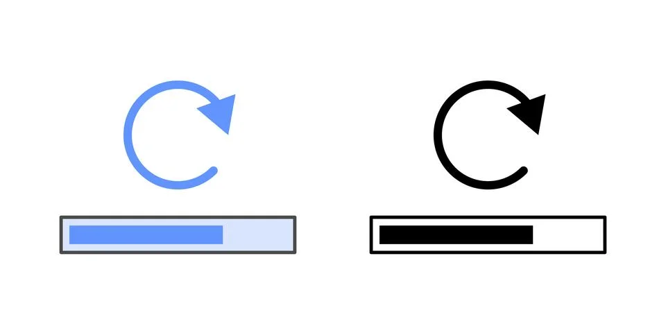 Progress bar reset Stock Illustration