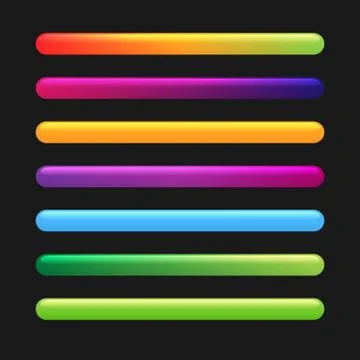 Progress Bar Set For Games. Illustrazione stock